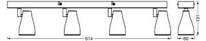 OSRAM Faretto da soffitto PEAR, nero, a 4 luci, GU10-LED 2.700 K PEAR, Nero, Plastica