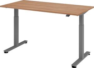 Scrivania elettrica bümö XMST - Dimensioni: 160 x 80 cm, struttura: grafite, decorazione: noce