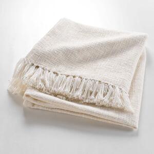 Coperta color crema in misto cotone 125x150 cm Ziggy – douceur d'intérieur