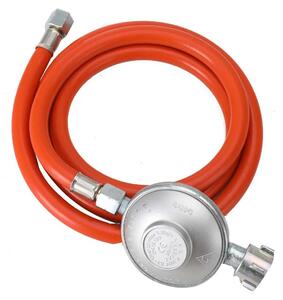 Riscaldatore istantaneo a gas GPL da 10 litri - Scaldabagno a flusso continuo per doccia - Acqua calda istantanea - Con soffione - Riduttore di pressione e ugello d'aria - Finitura argento spazzolato