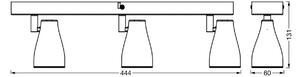 OSRAM Faretto da soffitto PEAR, nero, a 3 luci, GU10-LED 2.700 K PEAR, Nero, Plastica