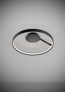 Anellolampada da parete o soffitto nero verniciato diam.55cm 3000k