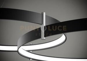 Anello lampadario a sospensione doppio nero verniciato 2700k 5429lm