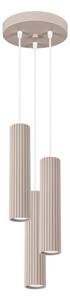 Lampadario grigio tortora in metallo ø 19,5 cm Gleam – Sollux