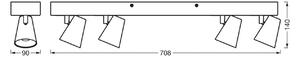 OSRAM Plafone LED NEPTUNE, CLICK-SELECT, 4 faretti, bianco NEPTUNE CLICK-SELECT, Bianco / Opale, Soggiorno / Sala da pranzo, Metallo, Moderno