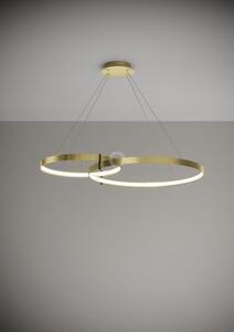 Anello lampadario a sospensione doppio oro 3000k 6033lm 80w d.55cm-