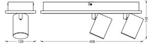 OSRAM Faretto da soffitto LED MARS CLICK-SELECT, 2 faretto, nero CLICK-SELECT, Nero, Soggiorno / Sala da pranzo, Metallo, Moderno