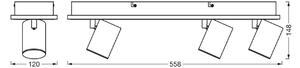 OSRAM Faretto da soffitto a LED MARS CLICK-SELECT, 3 faretto, nero CLICK-SELECT, Nero, Soggiorno / Sala da pranzo, Metallo, Moderno