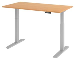 Scrivania elettrica bümö XMKA - Struttura: argento, finitura: noce, dimensioni: 140 x 80 cm