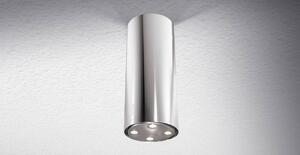 Faber Cappa Cucina Aspirante Isola Diametro 37 cm Altezza 77 cm colore Acciaio - 110.0332.308 CYLINDRA ISOLA/4 EV8 X A37