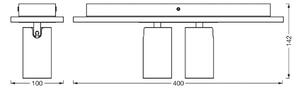 OSRAM Faretto da soffitto MERCURY, bianco, 2 faretto GU10-LED 927 dimmerabile, Bianco / Opale, Soggiorno / Sala da pranzo, Metallo, Moderno