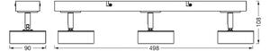 OSRAM Faretto da soffitto a LED PLUTO, bianco, 3 faretto in metallo 3.000 K PLUTO, Bianco / Opale, Soggiorno / Sala da pranzo, Metallo