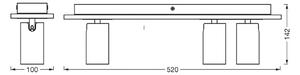 OSRAM Faretto da soffitto MERCURY nero 3 faretto GU10-LED 927 dimmerabile MERCURY,, Nero, Soggiorno / Sala da pranzo, Metallo, Moderno