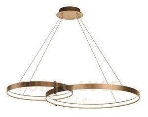 Anello lampadario a sospensione doppio rame spazzolato 2700k 5429lm