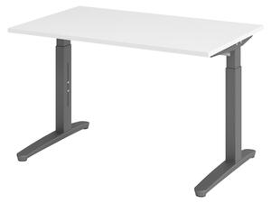 Bümö Scrivania Serie-XB - Decorazione: bianco, dimensioni: 120 x 80 cm, struttura: grafite