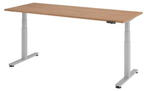 Scrivania elettrica bümö modello XDSM - Struttura: argento, finitura: noce, dimensioni: 200 x 80 cm
