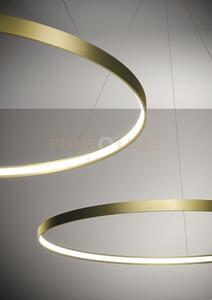 Anello lampadario a sospensione oro spazzolato diam.78cm 2700k 2761