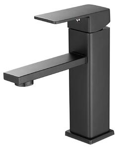 Rubinetto monocomando per lavabo da bagno, con finitura cromata