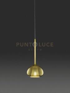 Beba sospensione 1 luce attacco g9 vetro oro d.20cm rosone bianco