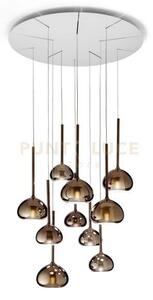 Beba lampadario a sospensione 10 luci attacco g9 vetri piccoli 5 br
