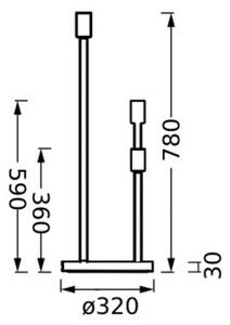 OSRAM Lampada da terra DECOR STICK, Crema / Ambra, Soggiorno / Sala da pranzo, Metallo, Moderno, Lampada da terra