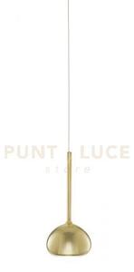 Beba sospensione 1 luce attacco g9 vetro oro d.15cm rosone bianco