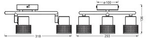 OSRAM Faretto da soffitto CORK SPIRAL nero 3 faretto GU10-LED 927 SPIRAL, dimmerabile, Nero, Soggiorno / Sala da pranzo, Metallo