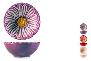 Set 6 coppette coupe Fiore in ceramica decorata cm 11