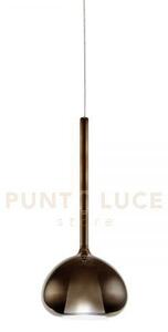 Beba sospensione 1 luce attacco g9 vetro bronzo d.15cm rosone bianco