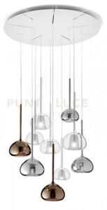 Beba lampadario a sospensione 10 luci vetri piccoli 5 trasparente+ 