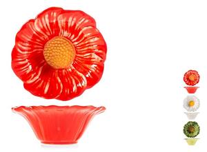 Set 6 coppette Fiore in ceramica decorata cm 16