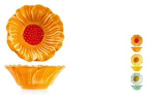 Set 6 coppette Fiore in ceramica decorata cm 11