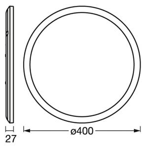 OSRAM Plafoniera a LED ORBIS ULTRA SLIM, dimmerabile, Nero, Soggiorno / Sala da pranzo, Plastica, Moderno, Plafoniera LED