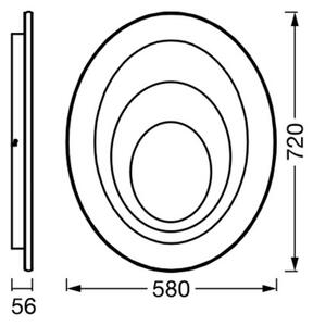 OSRAM Plafoniera a LED ORBIS SPIRAL OVAL, Bianco / Opale, Soggiorno / Sala da pranzo, Metallo, Moderno, Plafoniera LED