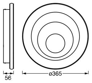 OSRAM Plafoniera a LED ORBIS SPIRAL ROUND, Bianco / Opale, Soggiorno / Sala da pranzo, Metallo, Moderno, Plafoniera LED