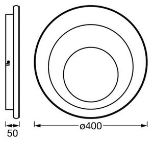 OSRAM Plafoniera a LED ORBIS SPIRAL ROUND, Bianco / Opale, Soggiorno / Sala da pranzo, Metallo, Moderno, Plafoniera LED