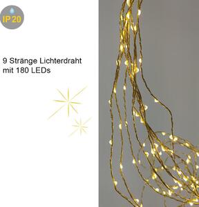 Ghirlanda LED oro bianco caldo, 180 luci, illuminazione decorativa per interni, lampada decorativa