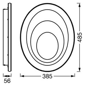 OSRAM Plafoniera a LED ORBIS SPIRAL OVAL, Bianco / Opale, Soggiorno / Sala da pranzo, Metallo, Moderno, Plafoniera LED