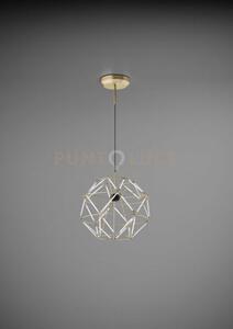 Euclide lampadario sospeso 35cm a led 2700k 2945lm 44w colore oro