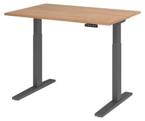 Scrivania elettrica bümö XMKA - Dimensioni: 120 x 80 cm, struttura: grafite, decorazione: noce