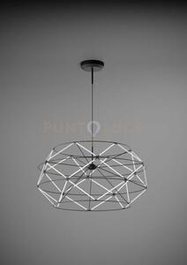 Euclide lampadario sospeso 70cm a led 2700k 4805lm 62w colore nero