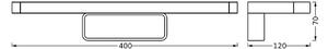 OSRAM Applique da parete ORBIS DISC BAR, Nero, Bagno, Alluminio, Moderno, Applique