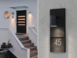 Lampada da parete a LED per l'illuminazione dei numeri civici, faretto da esterno, nero