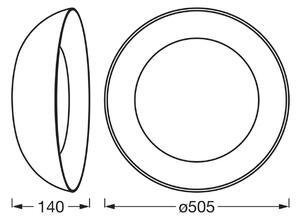 OSRAM Plafoniera a LED ORBIS ALVA, dimmerabile, Legno chiaro, Soggiorno / Sala da pranzo, Metallo, Moderno, Plafoniera LED