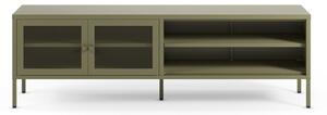 Mobile TV verde in metallo 160x50x35 cm Fayna – Marckeric