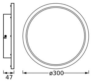 OSRAM Plafoniera BATHROOM, Nero, Bagno, Alluminio, Moderno, Plafoniera