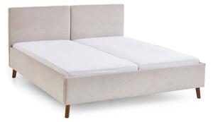 Letto matrimoniale imbottito beige con rete inclusa 180x200 cm Piano – Meise Möbel