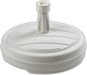 EDA 010703 BL Supporto per ombrellone EDA, in plastica, rotondo, 430 mm, bianco