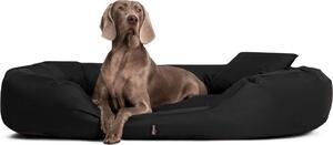 Tierlando® Lettino ortopedico per cani SAMMY | Poliestere robusto | Bordi spessi - Dimensioni: 140x105cm | Colore: 03 Nero