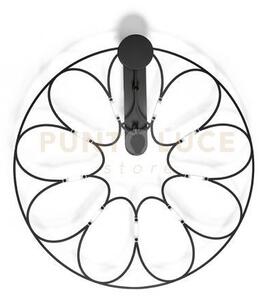 Lafra applique a parete piccola nera 2700k 735lm 9w d.45cm